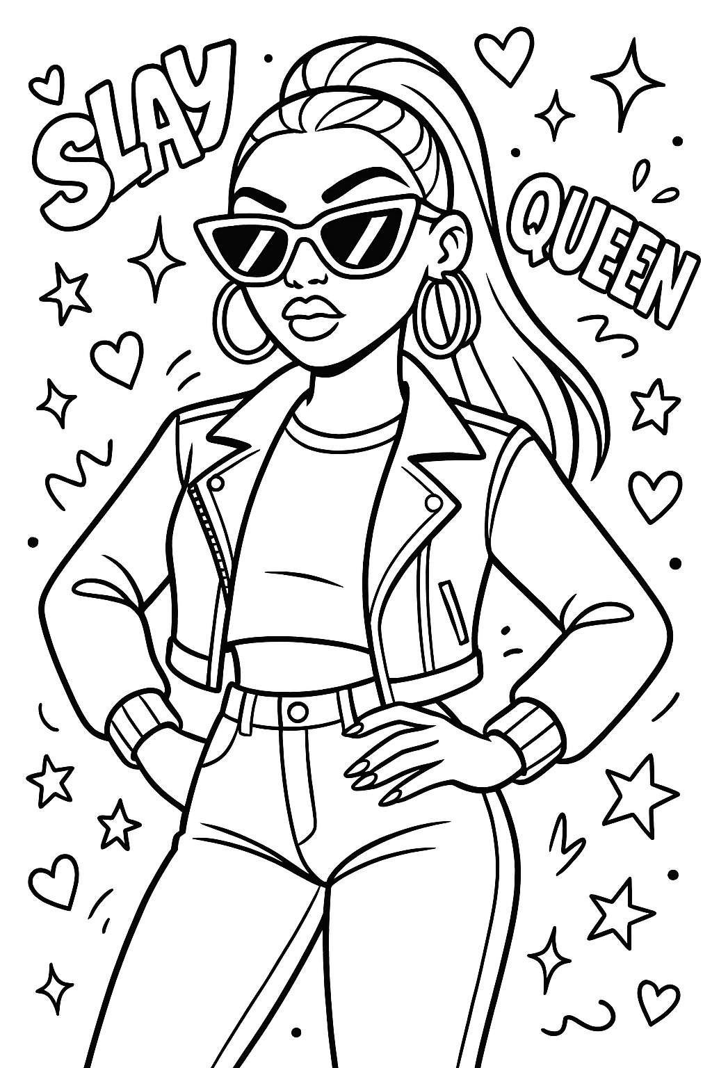 7 Baddie Coloring Pages Easy for a Stylish Creative Break