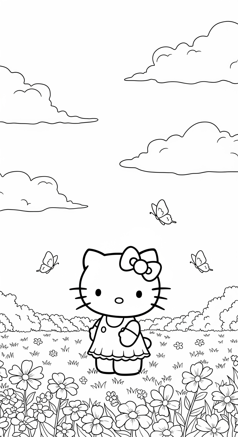 Hello Kitty Coloring Page