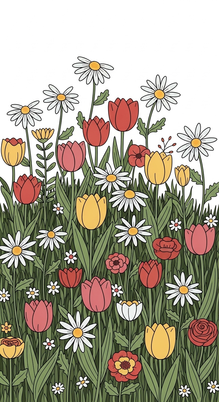 Flower Coloring Pages Free Printable