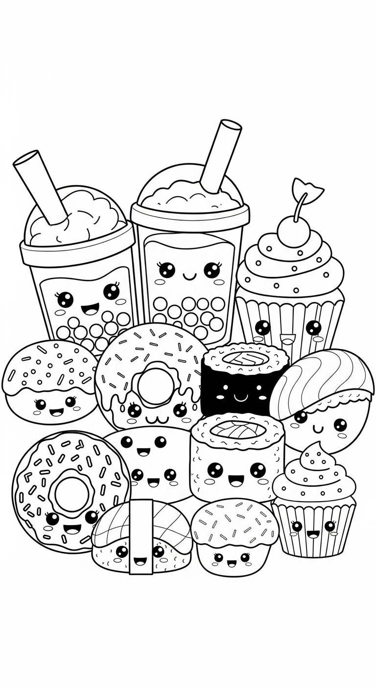 Cute Aesthetic Coloring Pages