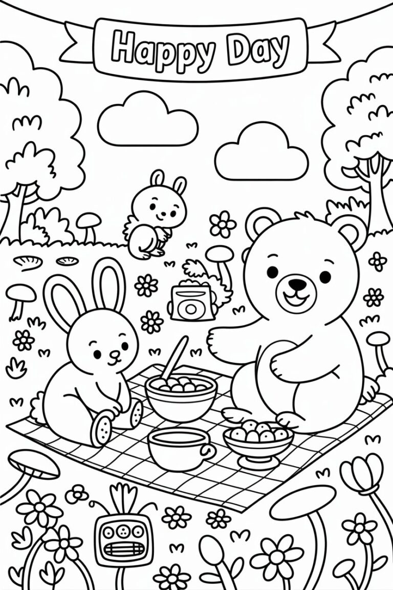 Easy Coloring Pages for Kids