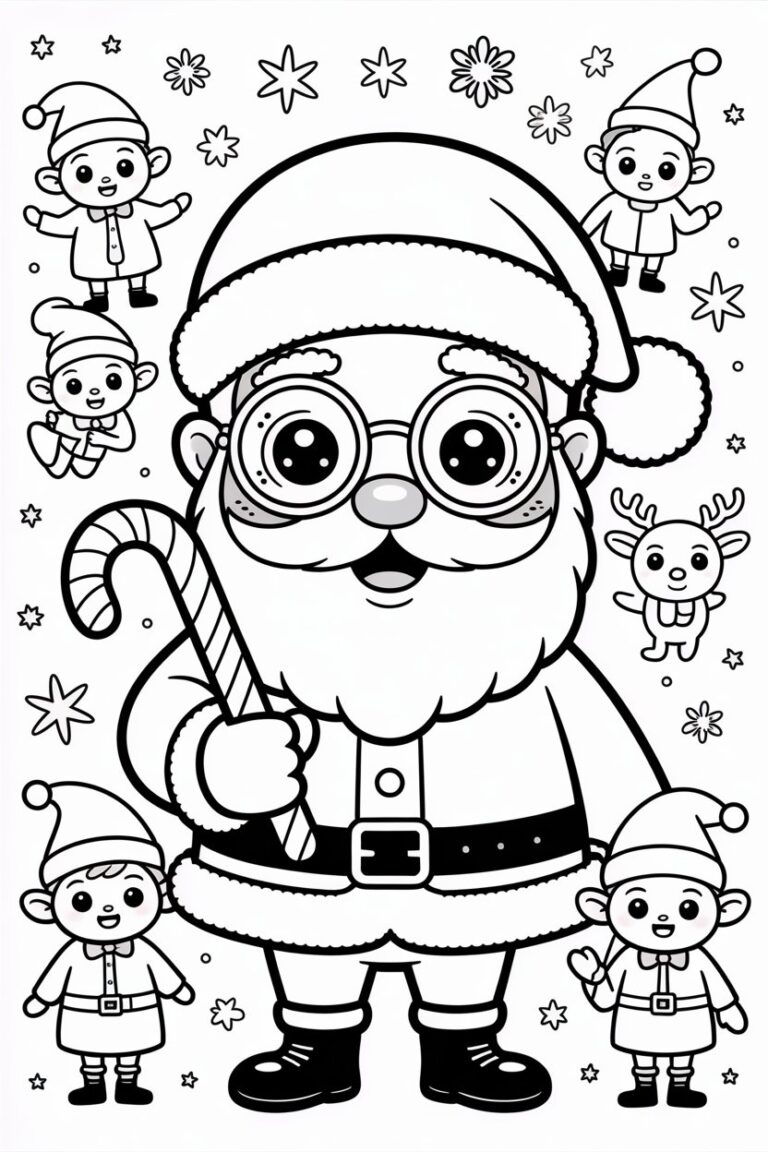 Cute Christmas Coloring Pages